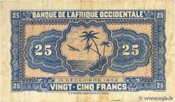 25 Francs FRENCH WEST AFRICA  1942 P.30a q.MB