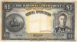 1 Pound BAHAMAS  1936 P.11e B+