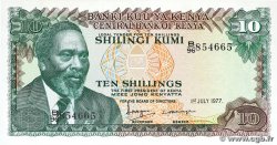 10 Shillings KENYA  1977 P.12c XF