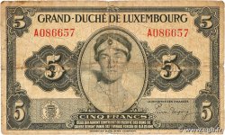5 Francs LUXEMBOURG  1944 P.43b B