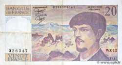 20 Francs DEBUSSY FRANKREICH  1983 F.66.04W12 S