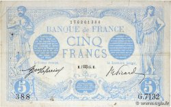 5 Francs BLEU FRANCIA  1915 F.02.30 BC