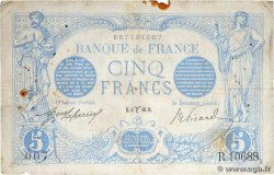 5 Francs BLEU FRANCIA  1916 F.02.37 q.MB