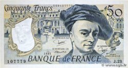 50 Francs QUENTIN DE LA TOUR FRANCIA  1981 F.67.07 EBC