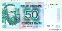 50 Kroner NORVÈGE  1990 P.42e VF