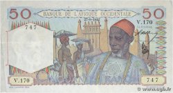 50 Francs FRENCH WEST AFRICA  1944 P.39 MBC+