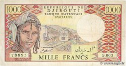 1000 Francs DJIBOUTI  1991 P.37d B+