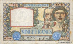 20 Francs TRAVAIL ET SCIENCE FRANKREICH  1940 F.12.11 S