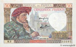 50 Francs JACQUES CŒUR FRANCE  1940 F.19.01 TTB+