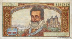 5000 Francs HENRI IV FRANCIA  1957 F.49.01 q.BB