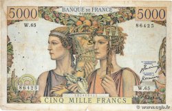 5000 Francs TERRE ET MER FRANCE  1951 F.48.04