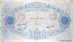 500 Francs BLEU ET ROSE modifié FRANCIA  1937 F.31.01 RC+