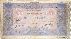 1000 Francs BLEU ET ROSE FRANCE  1911 F.36.25