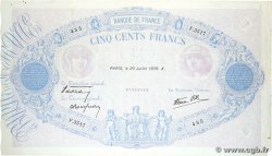 500 Francs BLEU ET ROSE modifié FRANCE  1939 F.31.37