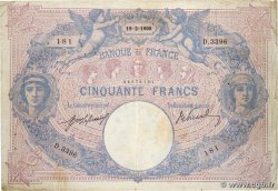 50 Francs BLEU ET ROSE FRANCIA  1908 F.14.21 RC+