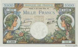 1000 Francs COMMERCE ET INDUSTRIE FRANKREICH  1944 F.39.12 fST+