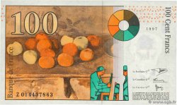 100 Francs CÉZANNE Sans STRAP Fauté FRANCE  1997 F.74f4.01 pr.NEUF