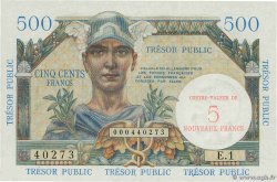 5NF sur 500 Francs TRÉSOR PUBLIC FRANCE  1960 VF.37.01 AU