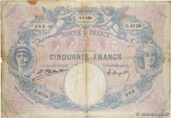 50 Francs BLEU ET ROSE FRANCIA  1923 F.14.36