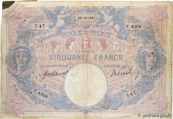 50 Francs BLEU ET ROSE FRANCE  1913 F.14.26 B