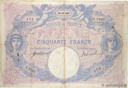 50 Francs BLEU ET ROSE FRANCE  1917 F.14.30