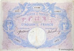 50 Francs BLEU ET ROSE FRANKREICH  1915 F.14.28 SGE