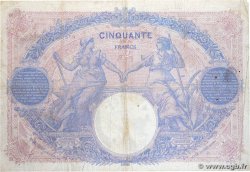 50 Francs BLEU ET ROSE FRANCIA  1915 F.14.28 B