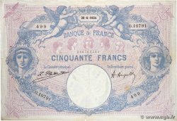 50 Francs BLEU ET ROSE FRANCE  1924 F.14.37 F