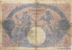 50 Francs BLEU ET ROSE FRANCE  1912 F.14.25 G