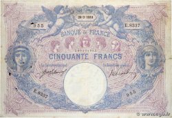 50 Francs BLEU ET ROSE FRANCE  1919 F.14.32