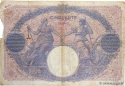 50 Francs BLEU ET ROSE FRANKREICH  1917 F.14.30 SGE