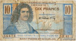 10 Francs Colbert SAINT PIERRE AND MIQUELON  1947 P.23