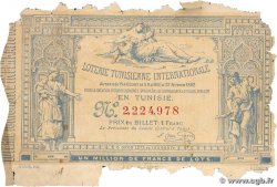 1 Franc TUNESIEN  1882 P.-- SGE