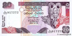 20 Rupees SRI LANKA  2006 P.109e