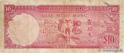 10 Piastres INDOCHINE FRANÇAISE  1947 P.080 B
