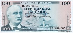 100 Kronur ICELAND  1961 P.44a UNC