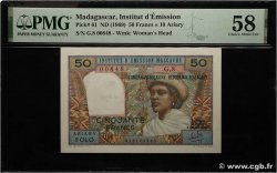 50 Francs - 10 Ariary MADAGASCAR  1969 P.061 SPL