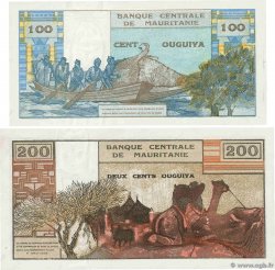 100 et 200 Ouguiya Lot MAURITANIA  1973 P.01a et P.02a UNC-