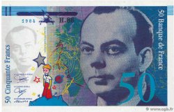 50 Francs SAINT-EXUPÉRY Épreuve FRANCIA  1984 NE.1989 FDC