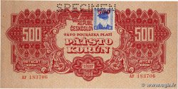 500 Korun Spécimen CZECHOSLOVAKIA  1945 P.055s UNC-