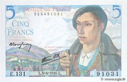 5 Francs BERGER FRANCE  1945 F.05.06 pr.NEUF