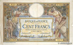 100 Francs LUC OLIVIER MERSON sans LOM FRANCE  1921 F.23.14 B+
