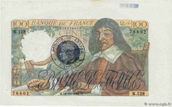 100 Francs DESCARTES 1945 Non émis FRANCE  1944 F.27.09NE pr.NEUF