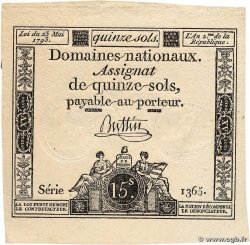 15 Sols FRANCIA  1793 Ass.41b AU