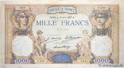 1000 Francs CÉRÈS ET MERCURE FRANCE  1927 F.37.01 B+