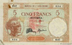 5 Francs NOUVELLES HÉBRIDES  1941 P.04a TB+