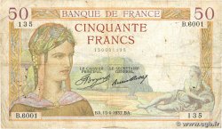50 Francs CÉRÈS FRANCE  1937 F.17.37