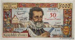 50 NF sur 5000 Francs HENRI IV FRANCE  1958 F.54.01 TTB