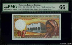 500 Francs COMOROS  1994 P.10b2 UNC