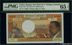 5000 Francs type 1974 Fauté GABON  1974 A.242b NEUF